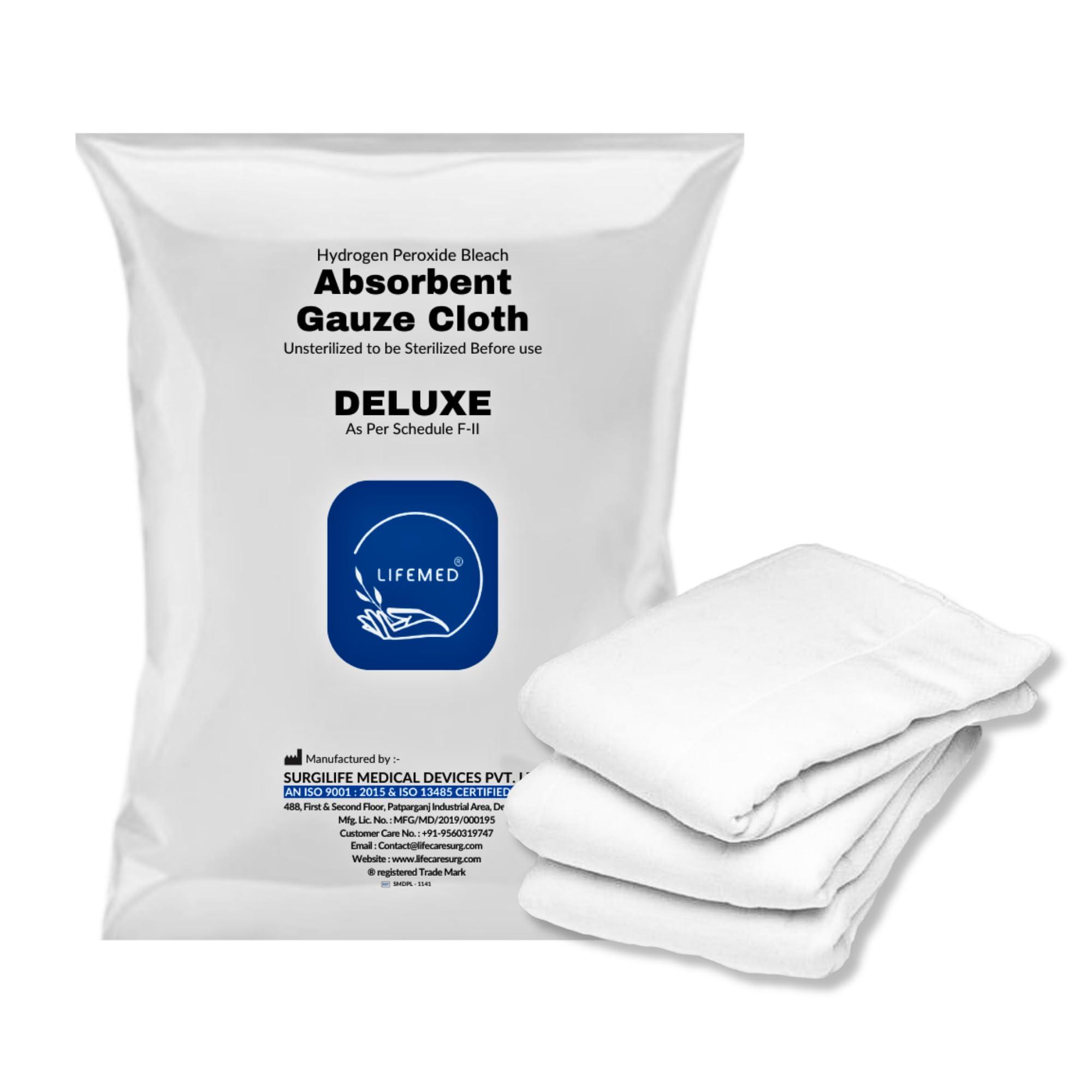 LIFEMED LIFEMED ABSORBENT GAUZE CLOTH | GAUZE THAN | DELUX (SIZE 90 CM X 18 MTRS) Pack Of 1 Pcs