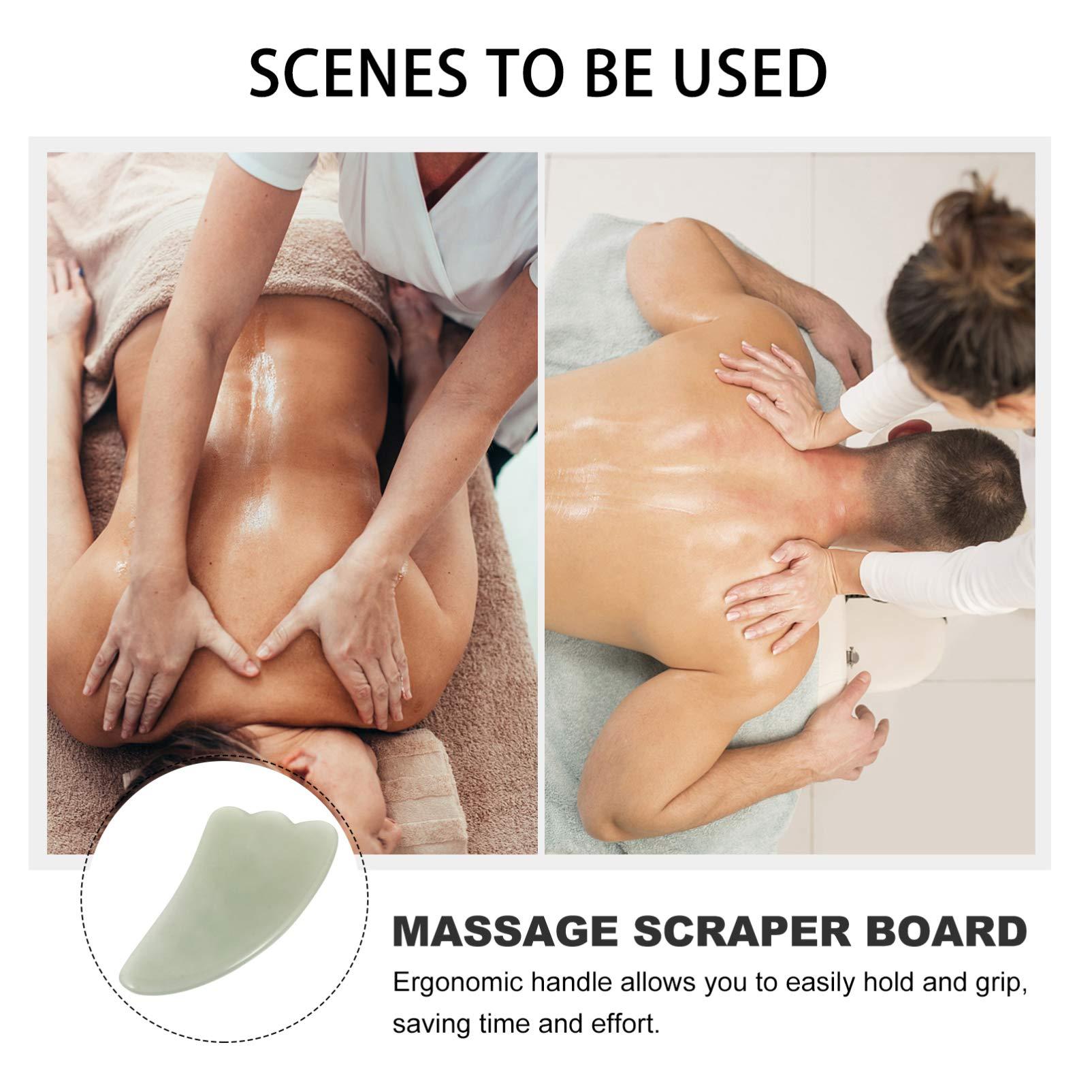 Artibetter ARTIBETTER Jade Face Massage Quartz Guasha Face Massage Tool Anti- aging Beauty Therapy for Skin Rejuvenation Face Scraping Tool for Women Green