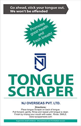 NJ NJ Stainless Steel Durable Tongue cleaner, Surgical Steel 304 grade material, FDA and SGS certified tongue cleaner: 3 Pcs