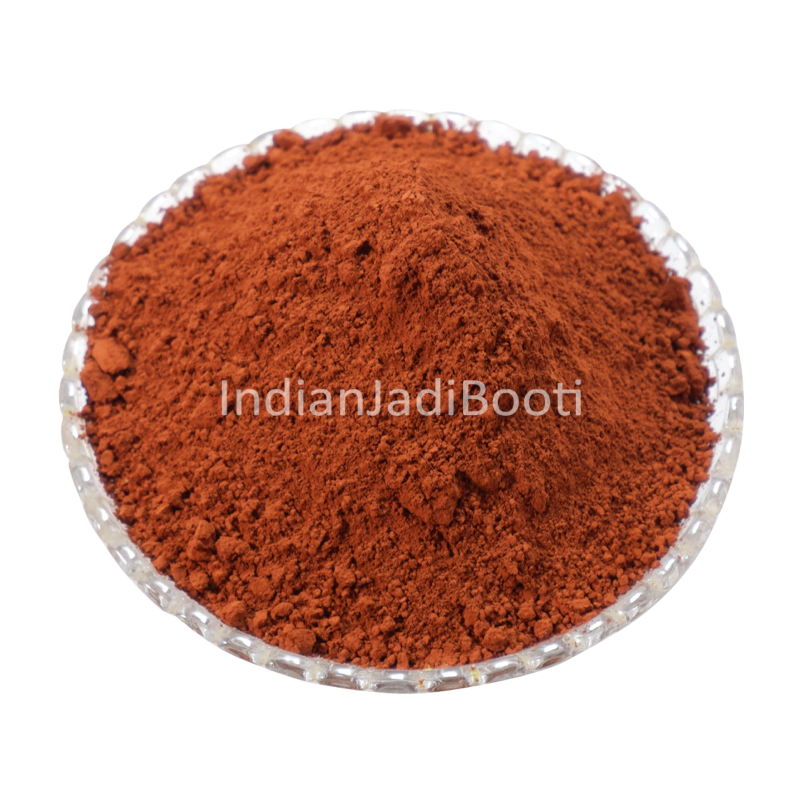 IndianJadiBooti IndianJadiBooti Geru Powder - Red Ochre Powder, 100 Grams