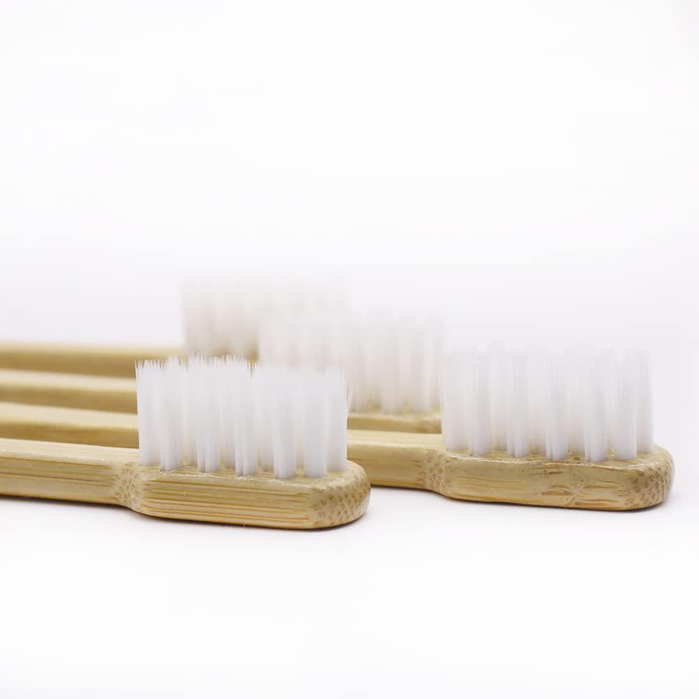 N-amboo N-amboo Super Soft Toothbrush Bamoo Toothbrush 10000 Nano Bristles White Extra Soft Bristles Pack of 8
