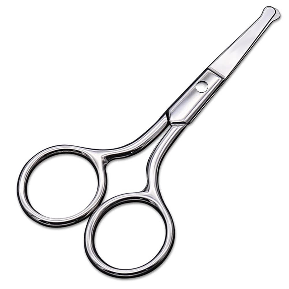 AsonTao AsonTao Small Scissors, Eyebrow Scissors, Nose Hair Scissors Round Tip Design, Will Not Hurt The Nasal Cavity. Professional Grooming Scissors For Hair, Eyelashes, Nose, Eyebrow Trimming, Mustache
