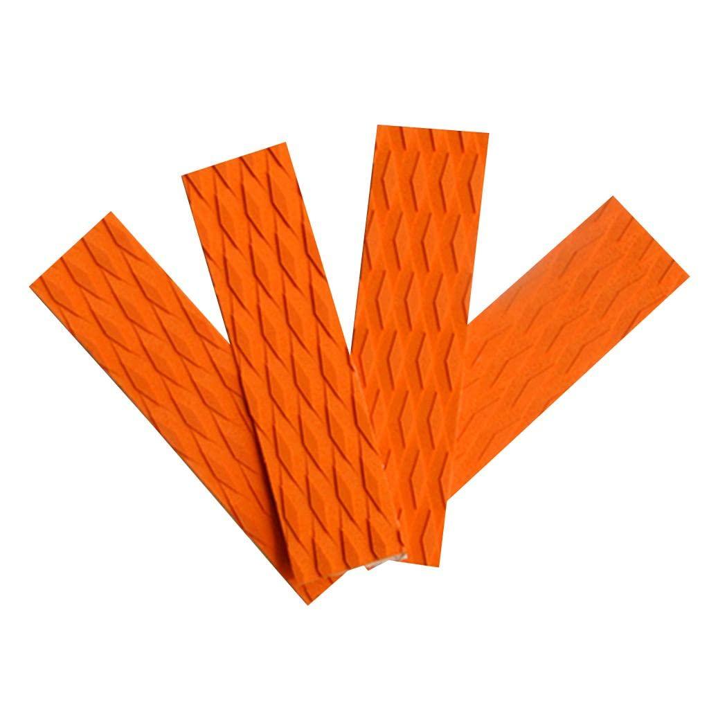 UJEAVETTE UJEAVETTE 4 Pieces EVA Skimboard Traction Pad Bar Grip Surfboard SUP Surfing Orange