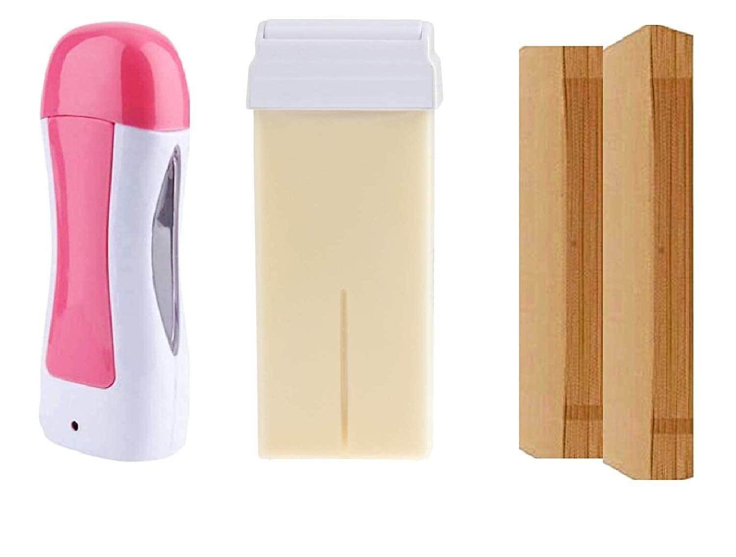 Plenteous Plenteous Roll on Wax Heater Machine Hair Removal Wax Warmer with Roll on Wax Refill Cartridge and Wax Strips Hair Removal Waxing Kit for Women - Multi color