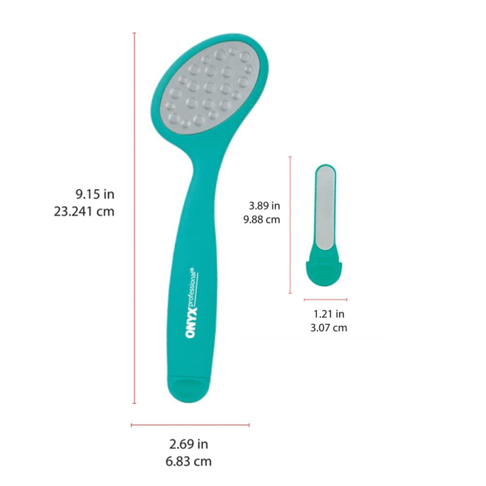 Onyx Professional Onyx Professional 3 in 1 Diamond Foot Scrubber/for Feet, Callus Remover, Dead Skin, Dry Cracked Heels, Corns/Foot File Scrubber Exfoliator Removes Hard Rough Dry Cracked Skin