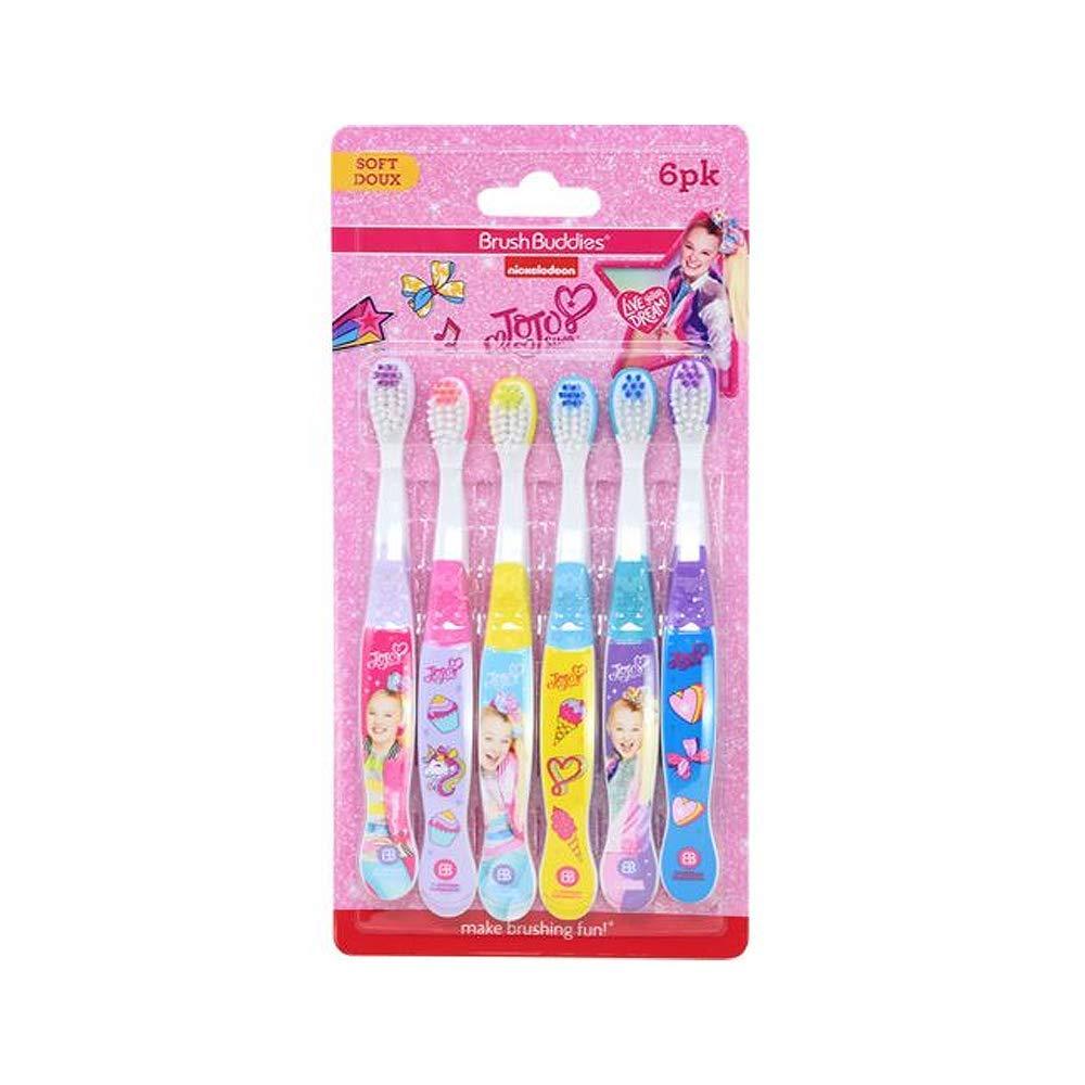 JojoSiwa JojoSiwa Brush Buddies Kid\'s Toothbrush (6 Pack), Soft, Small