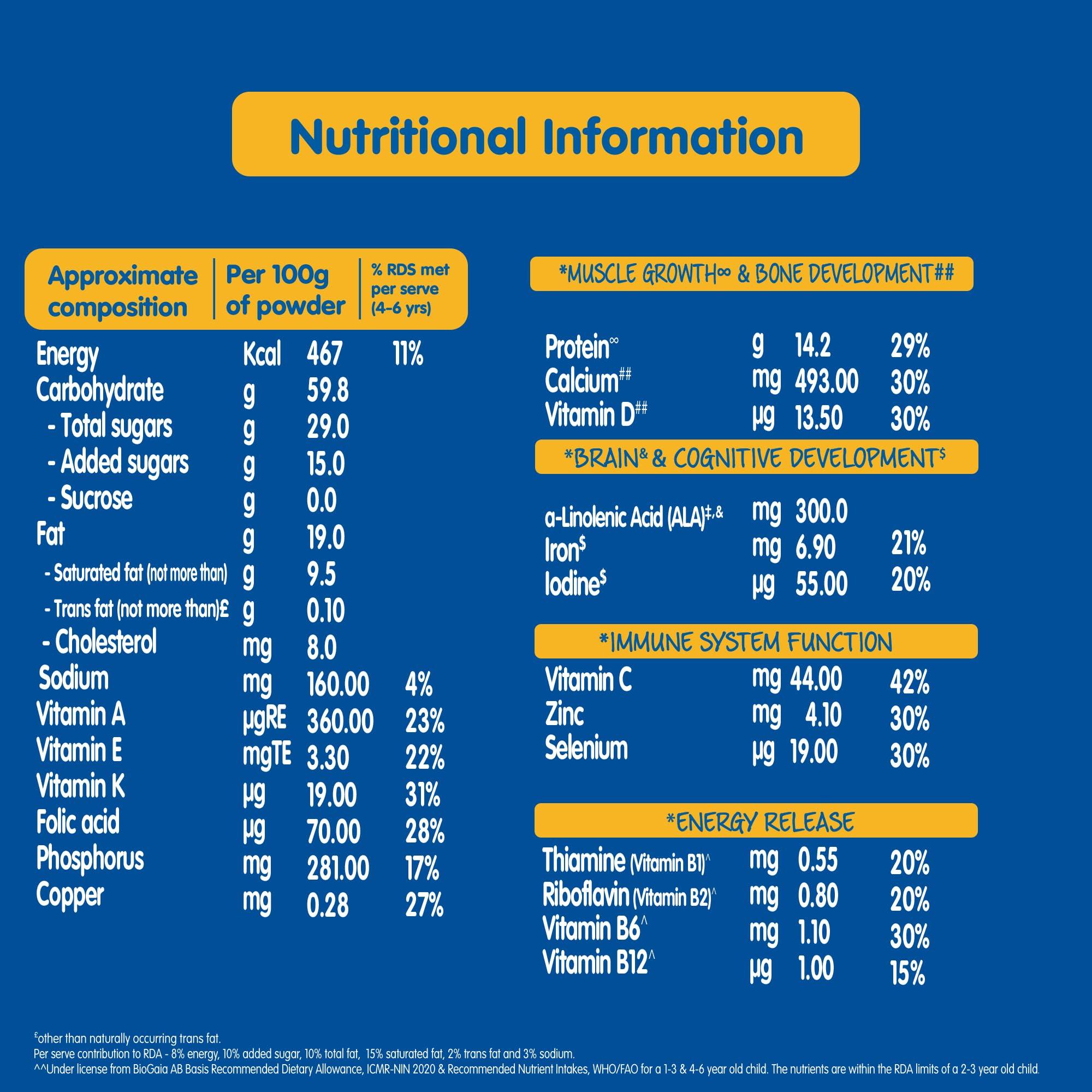 Nestle LACTOGROW Nestle LACTOGROW Nutritious Milk Drink Powder | Biscuity Vanilla Flavour (2-6 Years), (Pack Of 2), 800g, Bag-In-Box Pack