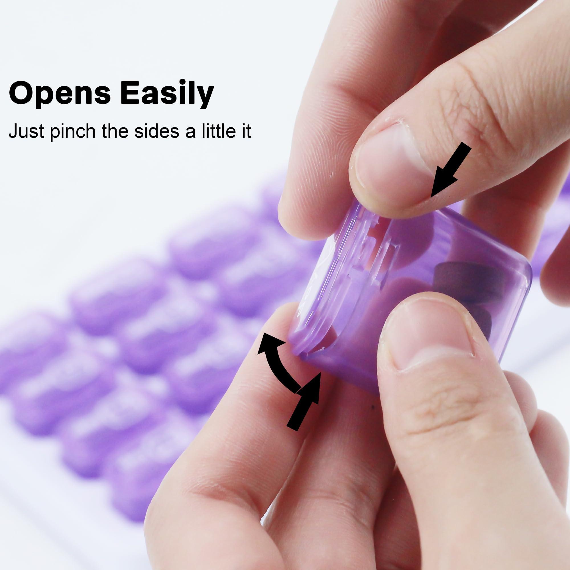 UHZBTEC UHZBTEC Monthly 31 compartments Pill Organizer Day Pill Organizer for Medicine Vitamin Holder Container (Purple)