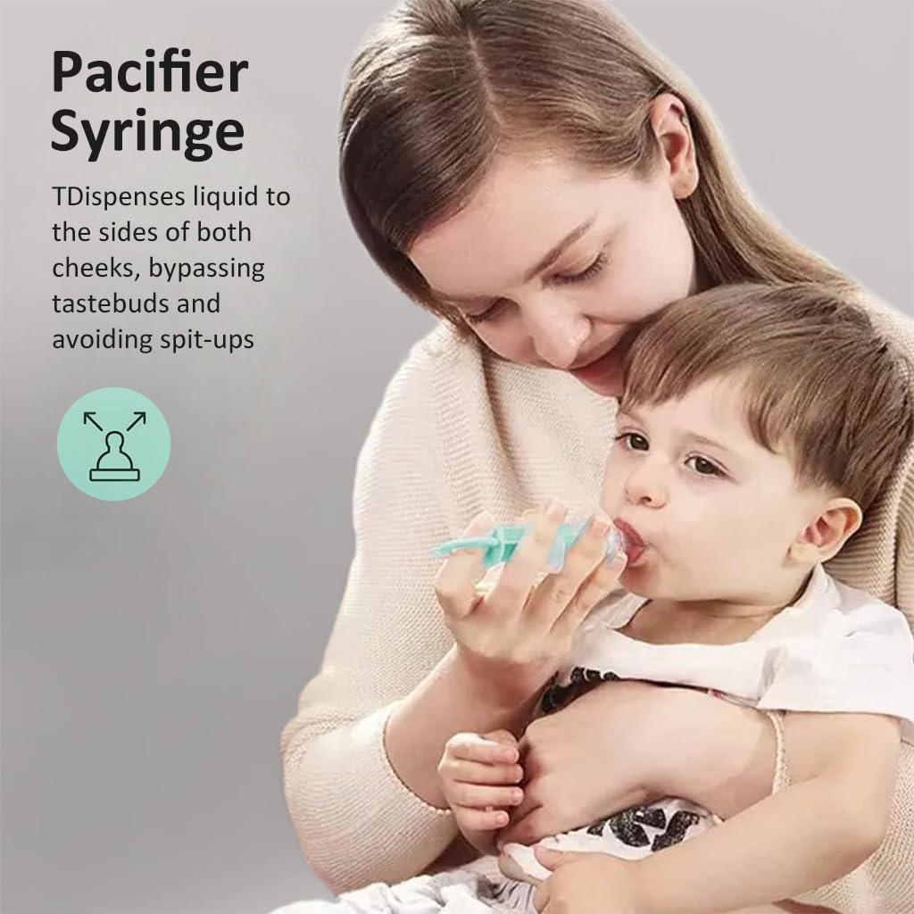 SNOWIE SOFT SNOWIE SOFT 4Pcs Dropper for Baby Medicine Syringe Medicine Pacifier Baby Medicine Dispenser Kit, Food Grade Oral Feeding Syringe and Dropper Set Feeder Dispenser for Infant for Medicine Water Juice