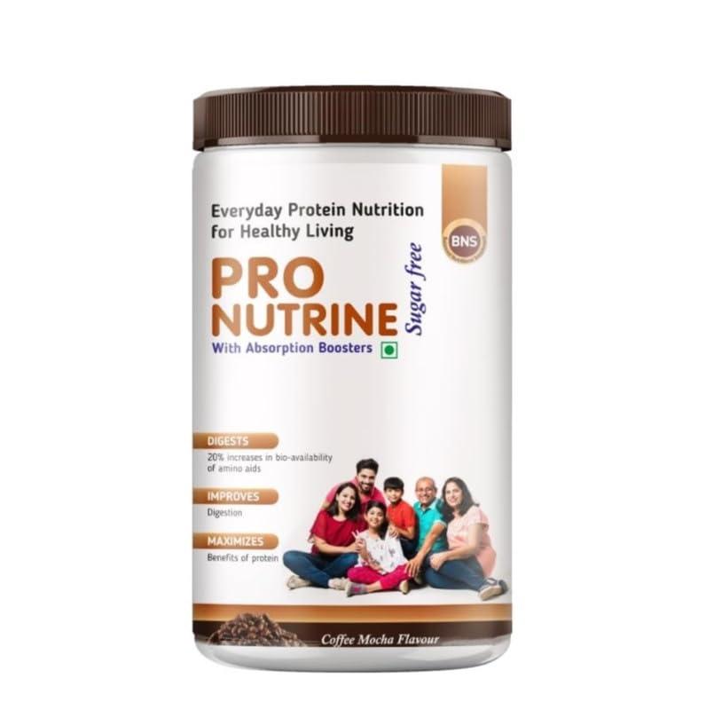 PRO NUTRINE PRO NUTRINE Chocolate Protein Powder for Family | Helps in Improve Muscle Growth, Digestion | Zero Refined Sugar | Energy Booster for Family | Premium Supplement Whey Protein - 600g