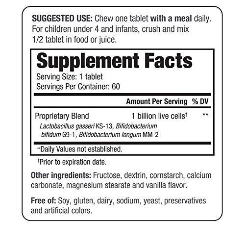 Kyolic Wakunaga - Kyolic, Kid's Kyo-Dophilus, Vanilla Chewable, 60 Tablets