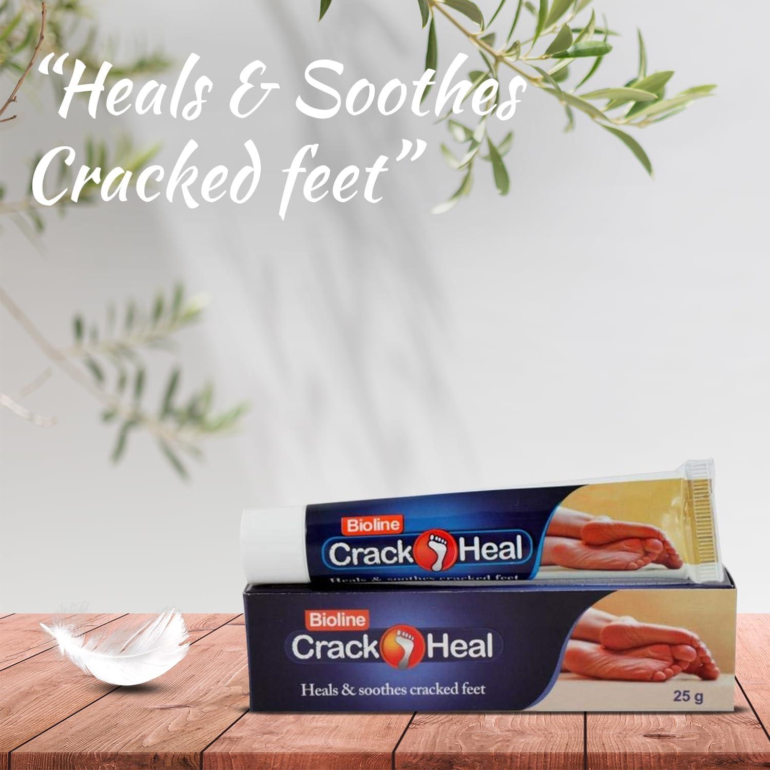 BIOLINE BIOLINE Crack Heal Foot Cream For Dry Skin & Cracked Heels - 50 g Each (Pack of 6)