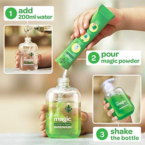 godrej protekt Godrej Protekt magic Powder-to-Liquid Handwash - Bottle + Refill | 9g (makes 200ml of handwash)