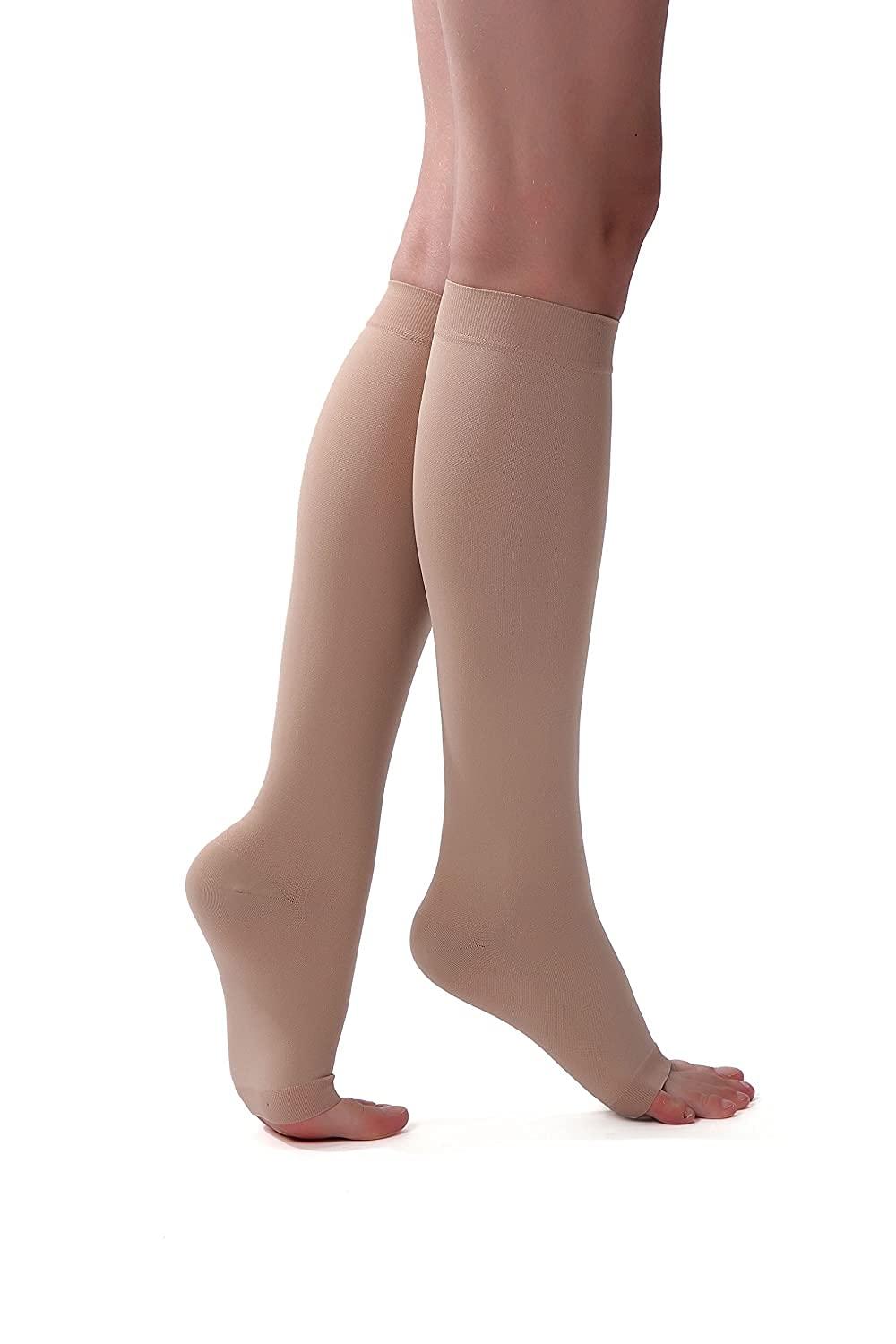 EZYFIT Ezyfit Class II Compression Stockings Below Knee for Varicose Veins | Class 2 Knee Length |Compression Socks Class II | Varicose veins stockings For men and women | 23-32mm/Hg (2X-Large)