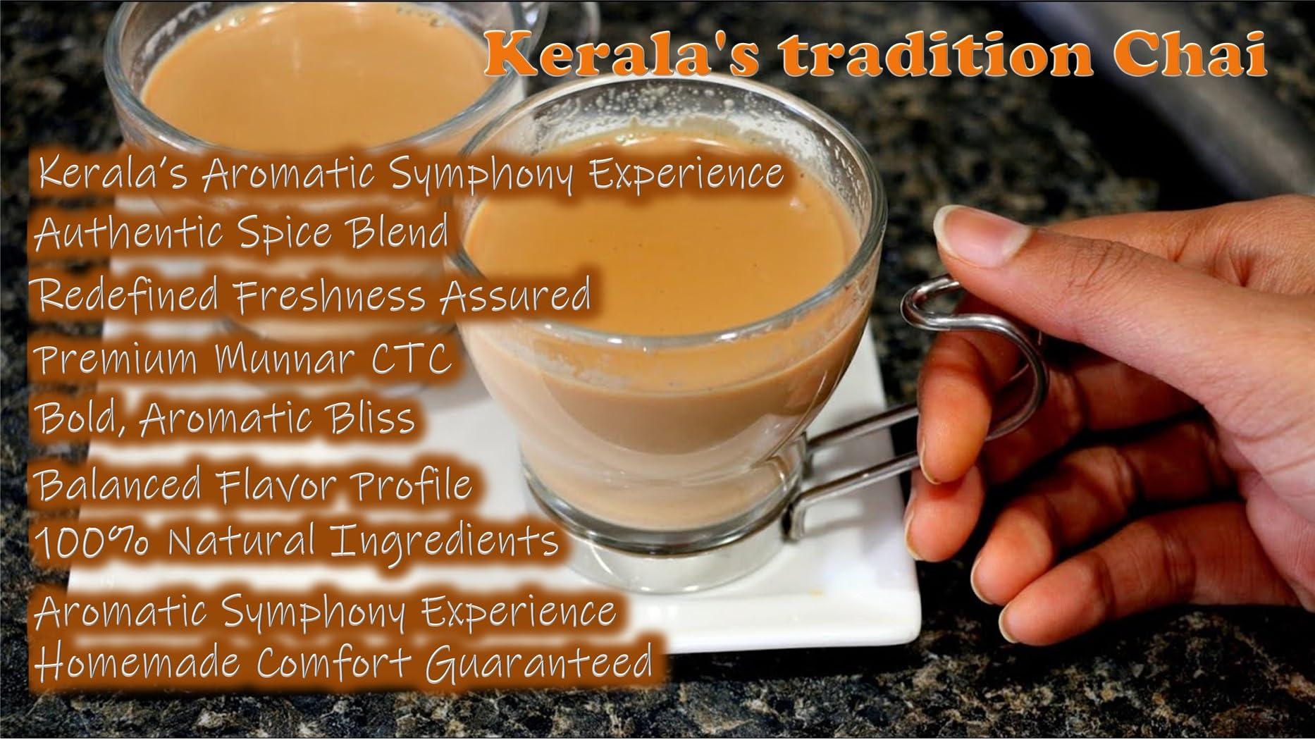 Dophie Cardamom Tea Masala Tea| spices Masala Chai | Black Tea powder | Rich Taste & Aroma | Strong Tea | with more spices| Munnar valley tea| 2X400 g (pack of, 2)