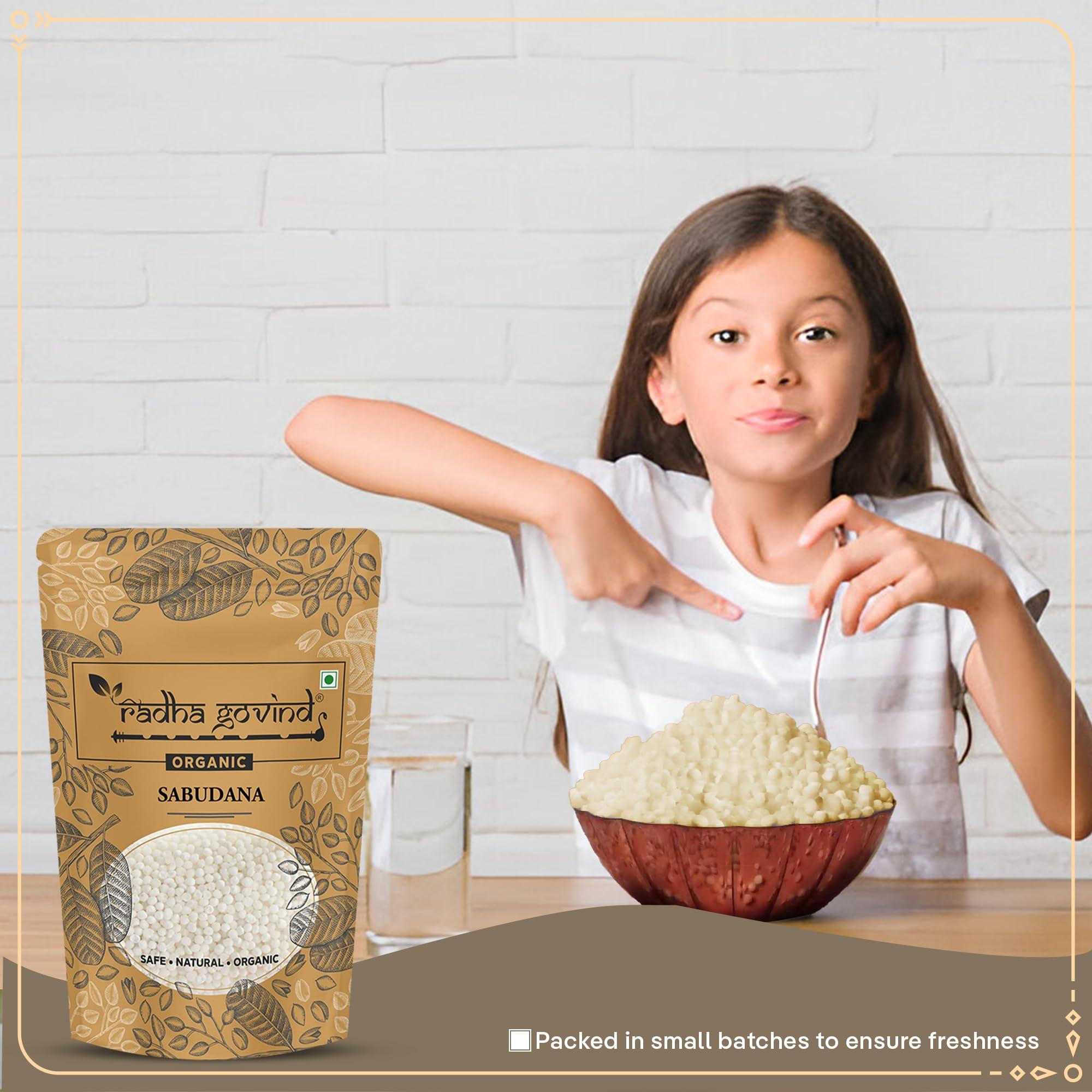 RADHA GOVIND Radha Govind Organic Sabudana | Sago | Tapioca 1000 Gram