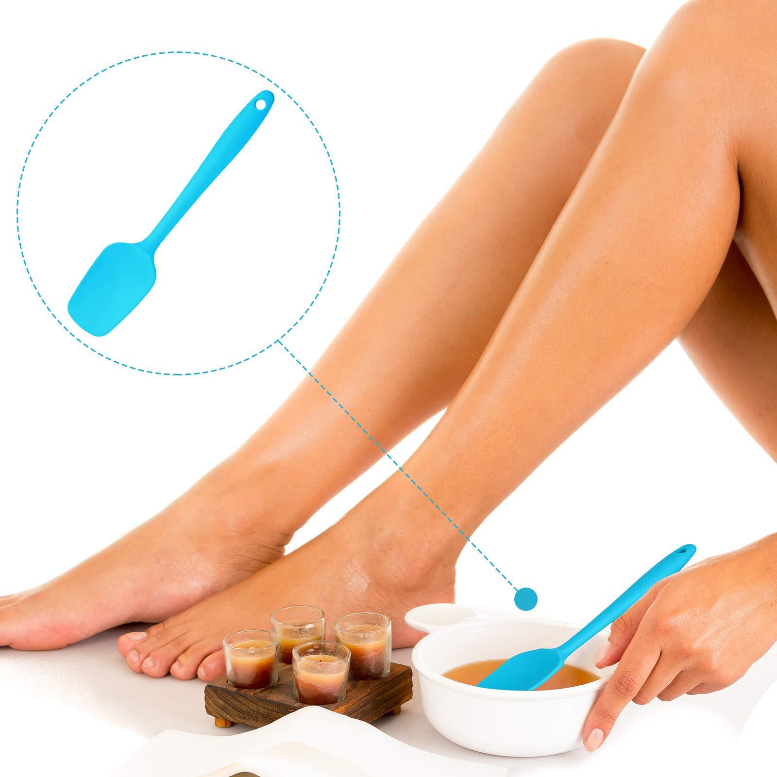 Patelai 3 Pieces Non-stick Wax Spatulas Silicone Waxing Applicator Hair Removal Waxing Applicator Reusable Large Hard Wax Sticks for Home Salon Body Use