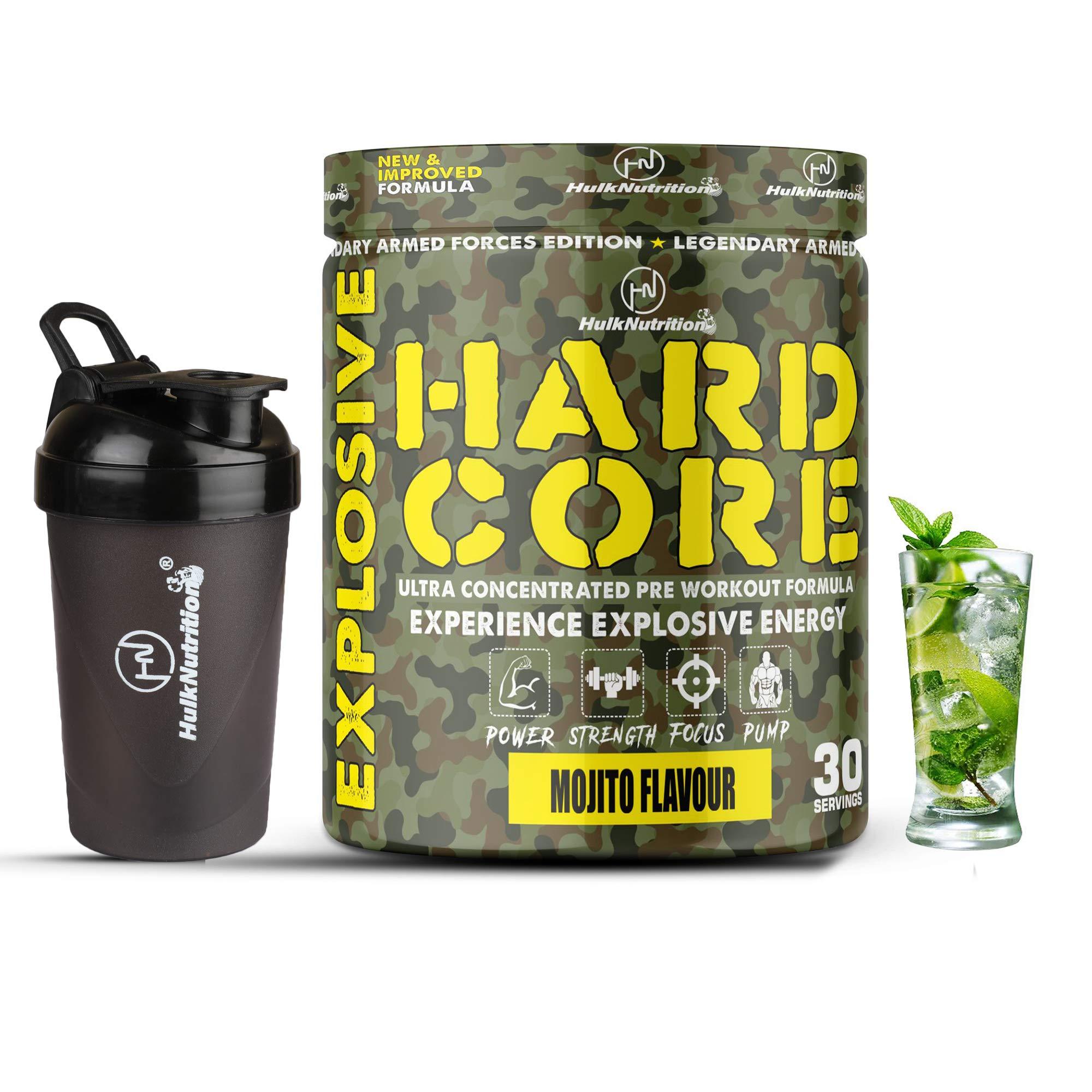 HulkNutrition Hulk Nutrition CITRULLINE, ARGININE, BETA ALANINE POWDER [30 Servings, Mojito] Free Gym Shaker Sipper Bottle