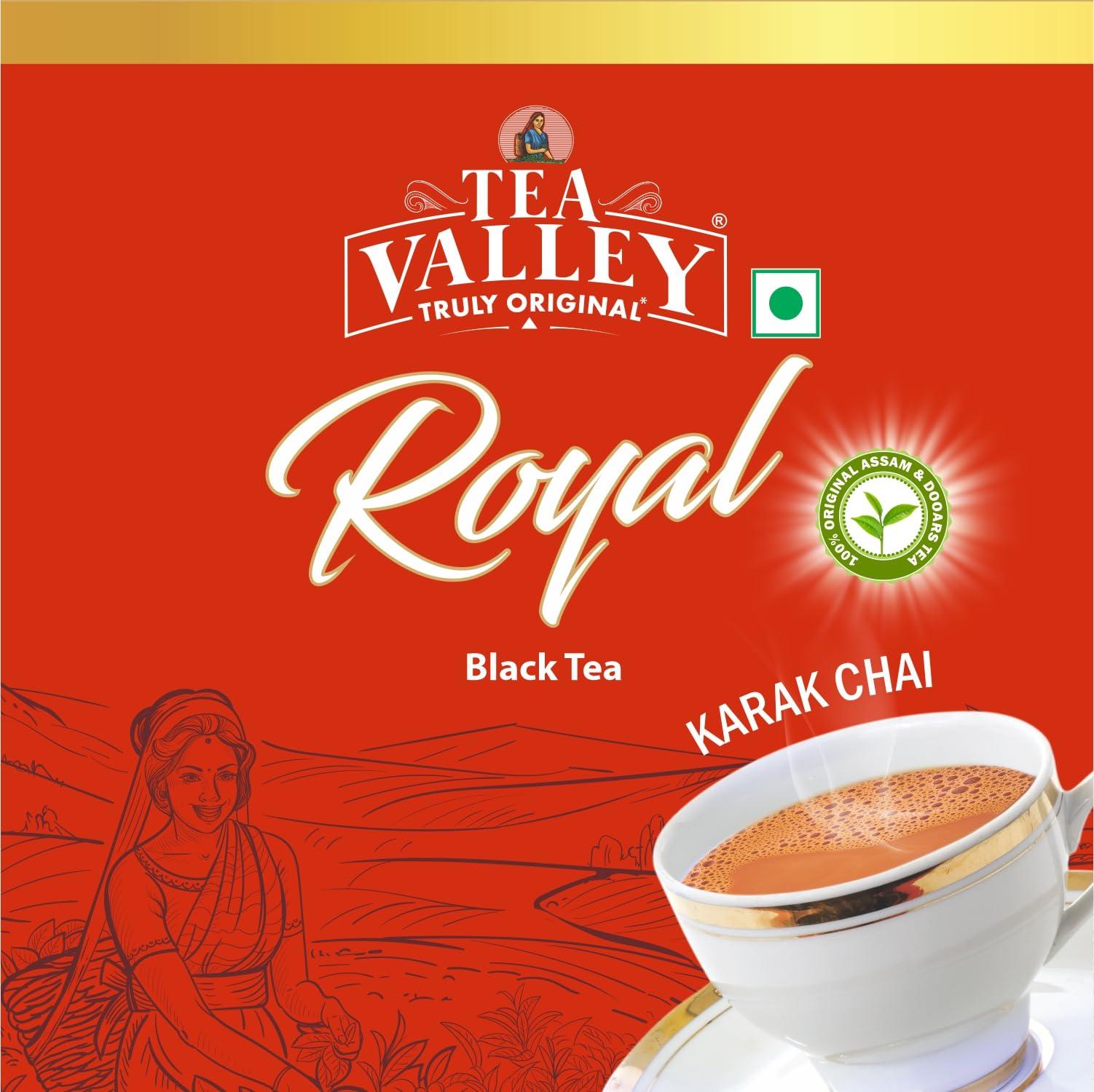 Tea Valley Tea Valley Royal 1kg | CTC Tea | Premium Blend of Assam and Dooars Tea | Unique Blend Crafted for Chai Lovers| Strong, Malty, Aromatic and Rich Taste