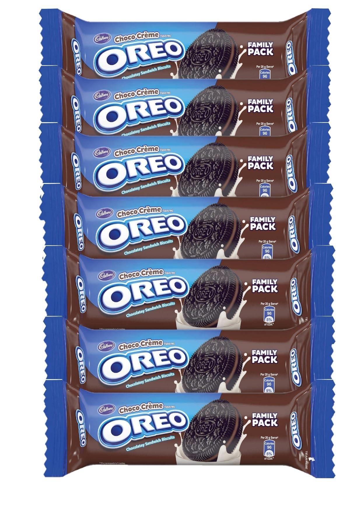 Cadbury Cadbury Oreo Chocolate Creme Biscuit, 120 g Pack - Pack of 7