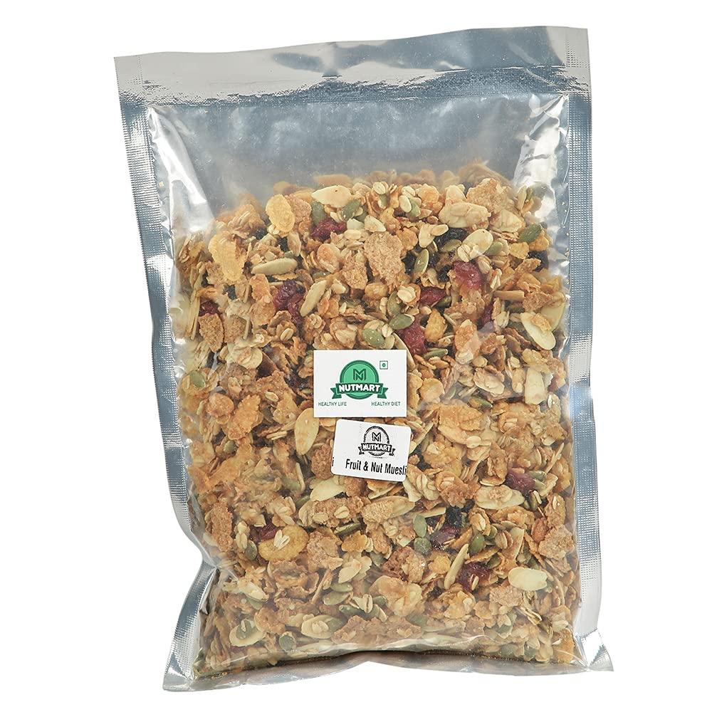 NUTMART NUTMART PREMIUM FRUIT AND NUT MUESLI FOR EATING || 1 KG.|| MORNING BREAKFAST|| SUPERFOOD|| POWERFULL BREAKFAST||