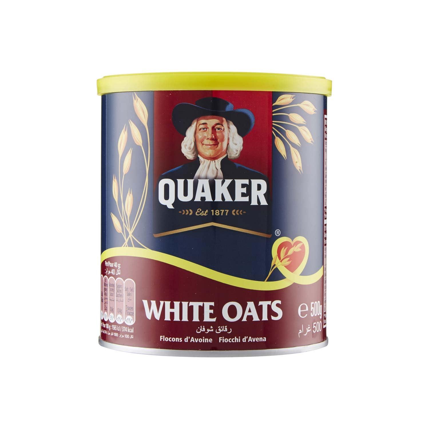 Quaker Quaker White Oats Tin, 500g