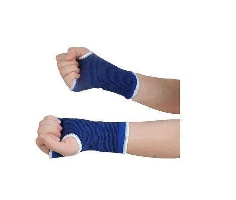 MARK AMPLE MARK AMPLE® Elastic Palm Wrist Glove Hand Grip Support Protector Brace Sleeve Support (Free Size, Blue)