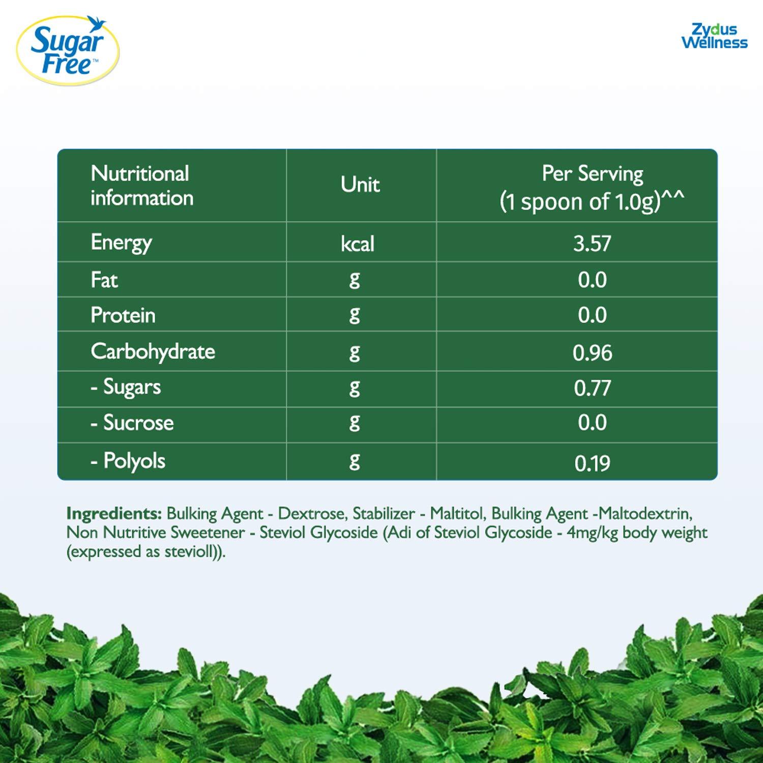 Sugar Free Sugar Free Green 100% Natural Sweetener - 400 g, Pouch & Sugar Free Natura - Sweet Drops 10ml