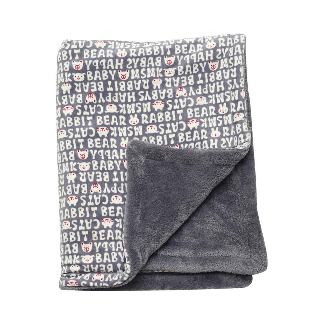 Mee Mee Mee Mee Ultra Soft Plush, Lightweight & Super Comfortable Baby Blankets, Swaddle for Infant & Toddler (Grey) 75X100 CM