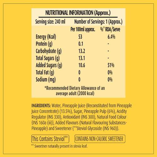 Del Monte Del Monte Pineapple Fruit Drink, 240ml