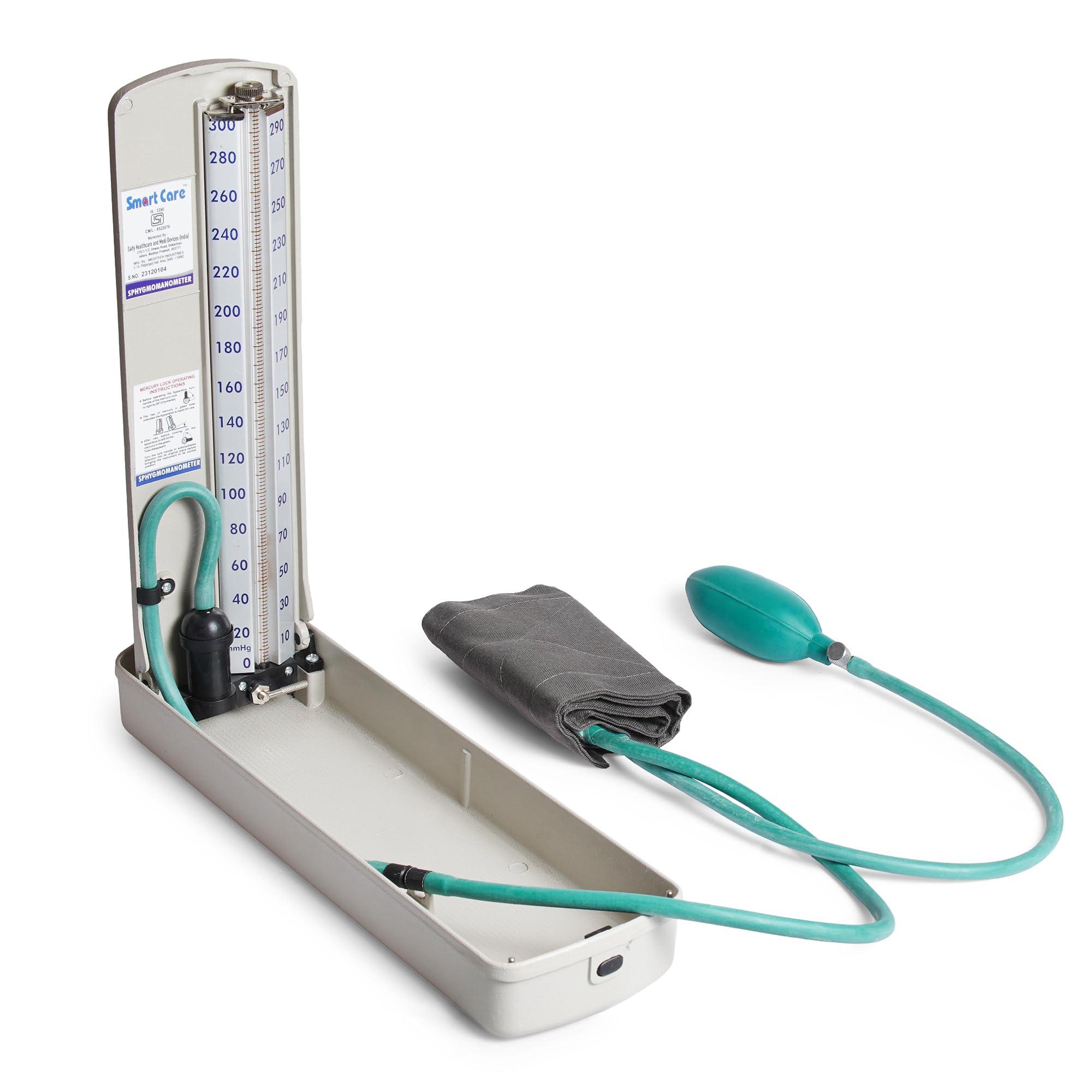 Smart Care SMARTCARE Mercury Blood Pressure Monitor | Precision Sphygmomanometer for Accurate Readings and Health Monitoring