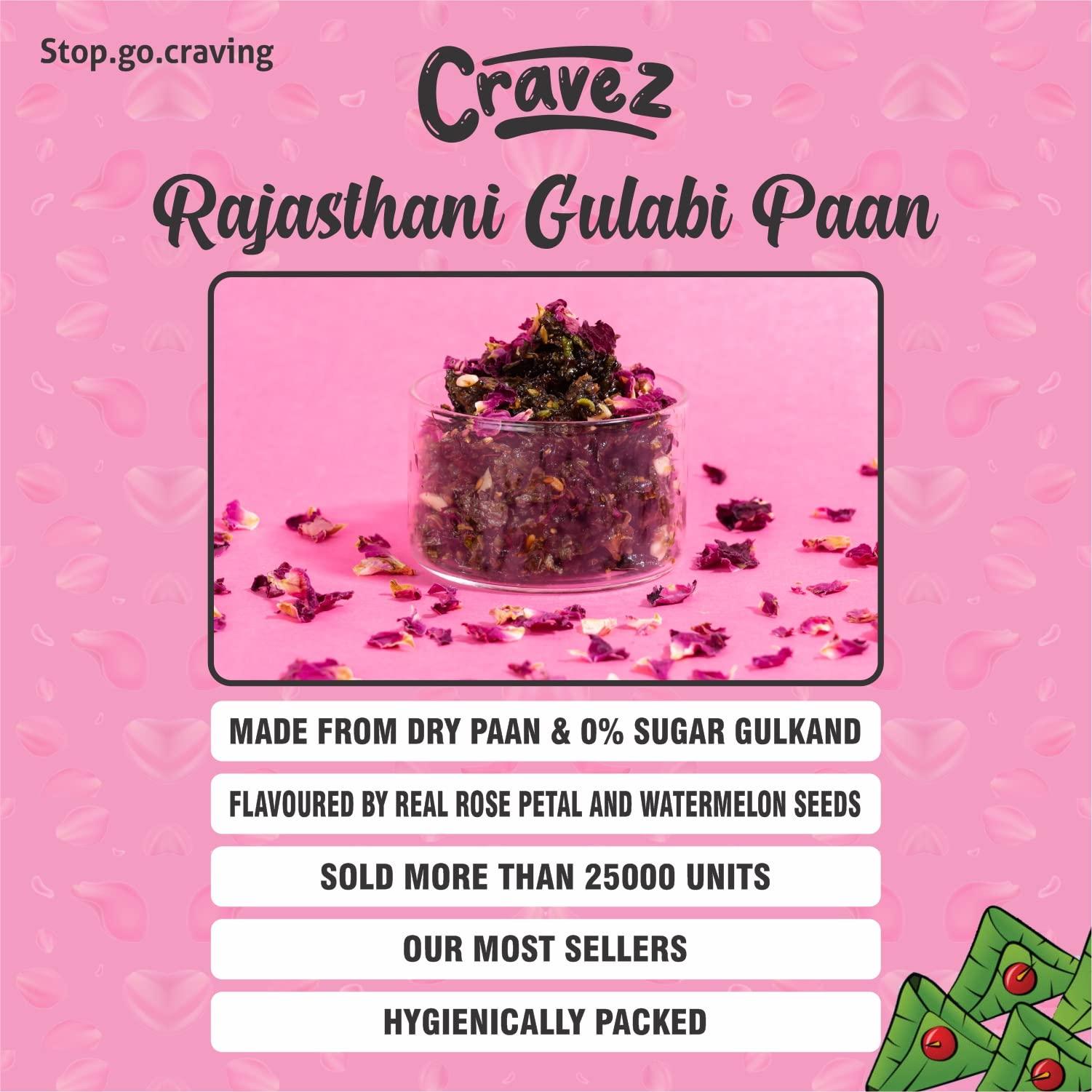 cravez cravez Paan Mouth Freshener|Refreshing & Digestive After Meal Snack Mukhvas|Hygienically Packed Mukhwaas (Gulabi Pan Mouth Freshner, 370 Gram)