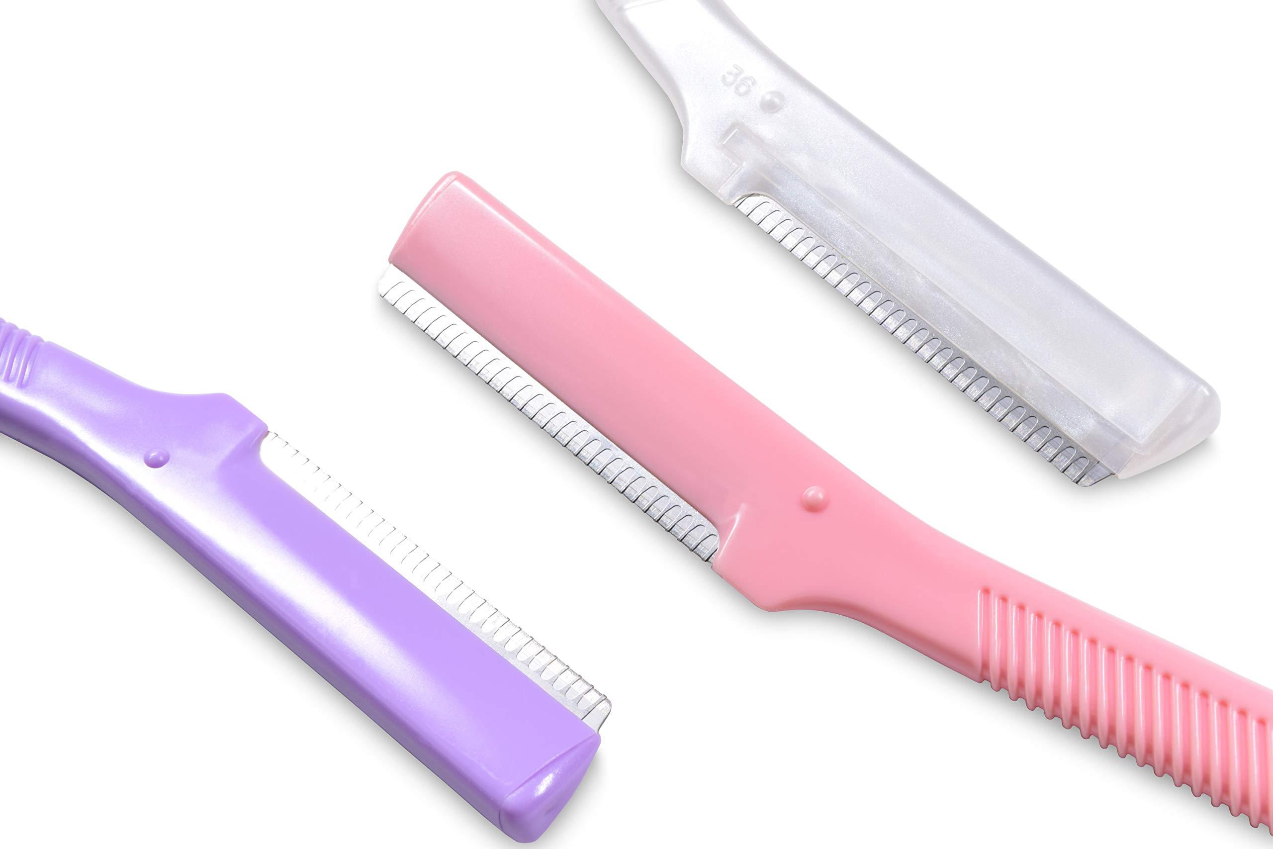 Product of Gifu Japan Seki Japan Face Beauty Trimmer, Women\'s Facial Razor, Disposable Facial Hair Removal Groomer, with Safety Cover, 3 Pieces