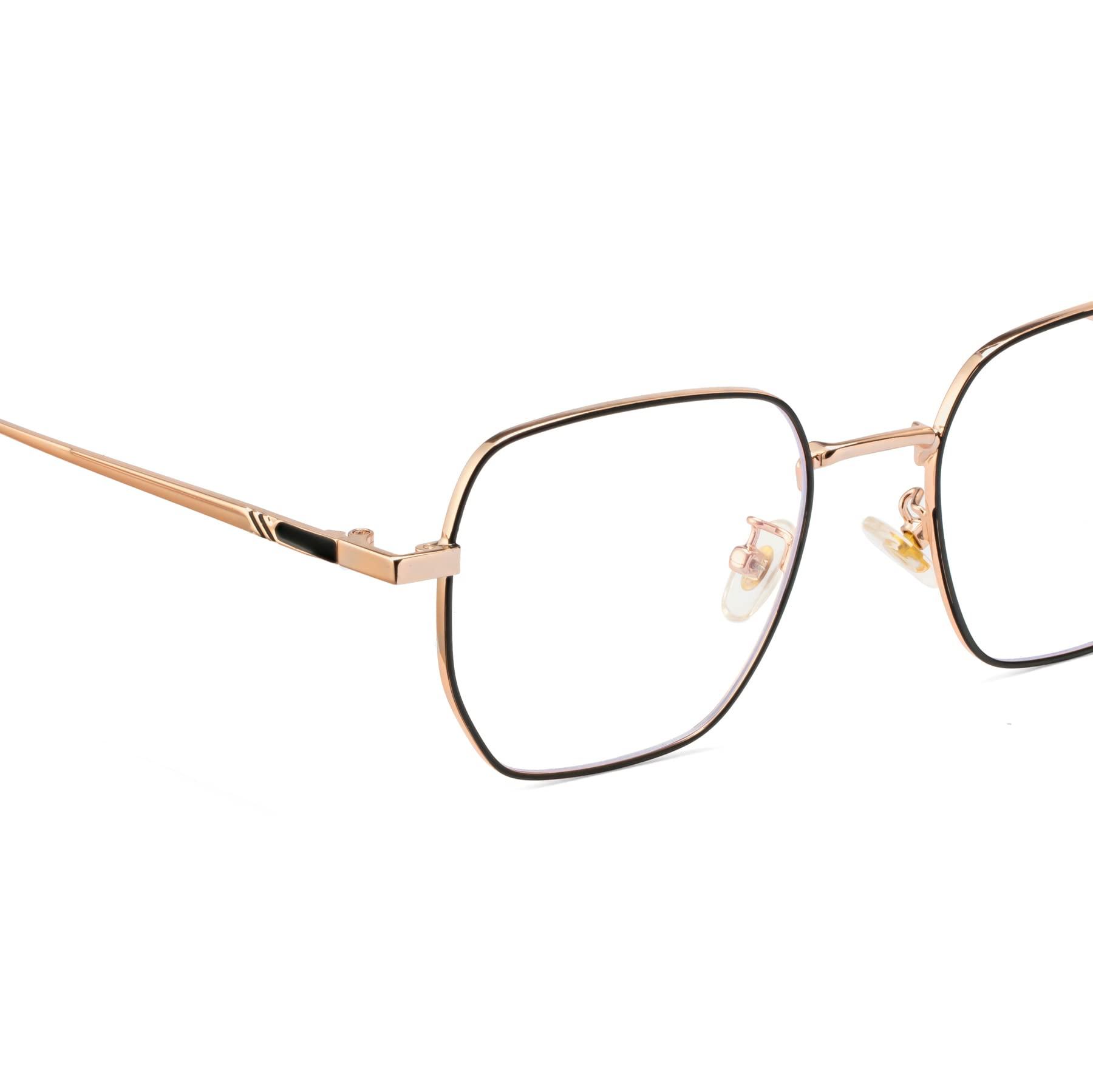 ROYAL SON ROYAL SON Unisex\'s C4 Blue Block Lens | Black Frame Reading Glasses-M (SF0016-C4)