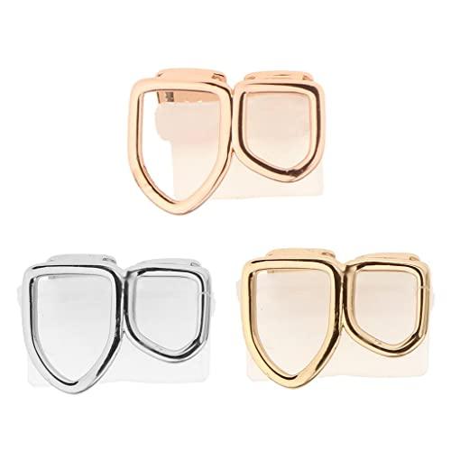 LOOM TREE Loom Tree Canine Hip-Hop Rapper Mouth Caps Hollow Teeth Halloween Cosplay Silver