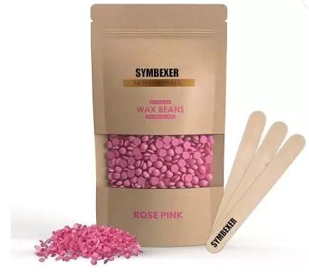 SYMBEXER Symbexer Rose Pink Hard Wax Beans Depilatory Stripless Wax & Painless For Women| Used For Upper Lips, Arms, Legs, Full Body,Bikini |Smooth Skin| (50 Gram, Rose Pink)