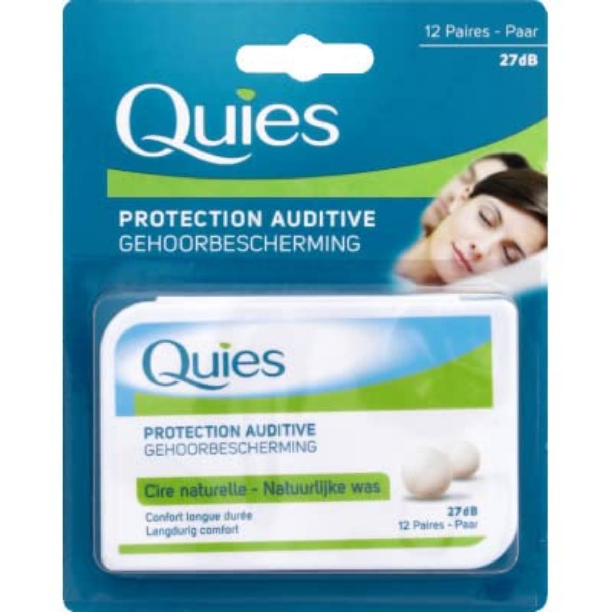 Quies Quies Protection Auditive 12 Pairs in Natural Wax