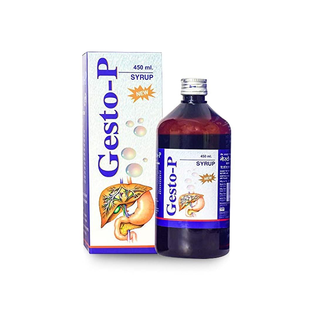 Gesto-P Gesto-P PanAsia Herbal Gesto-P Syrup 450 ml Pack with Ajwain, Triphala & Ashwagansha
