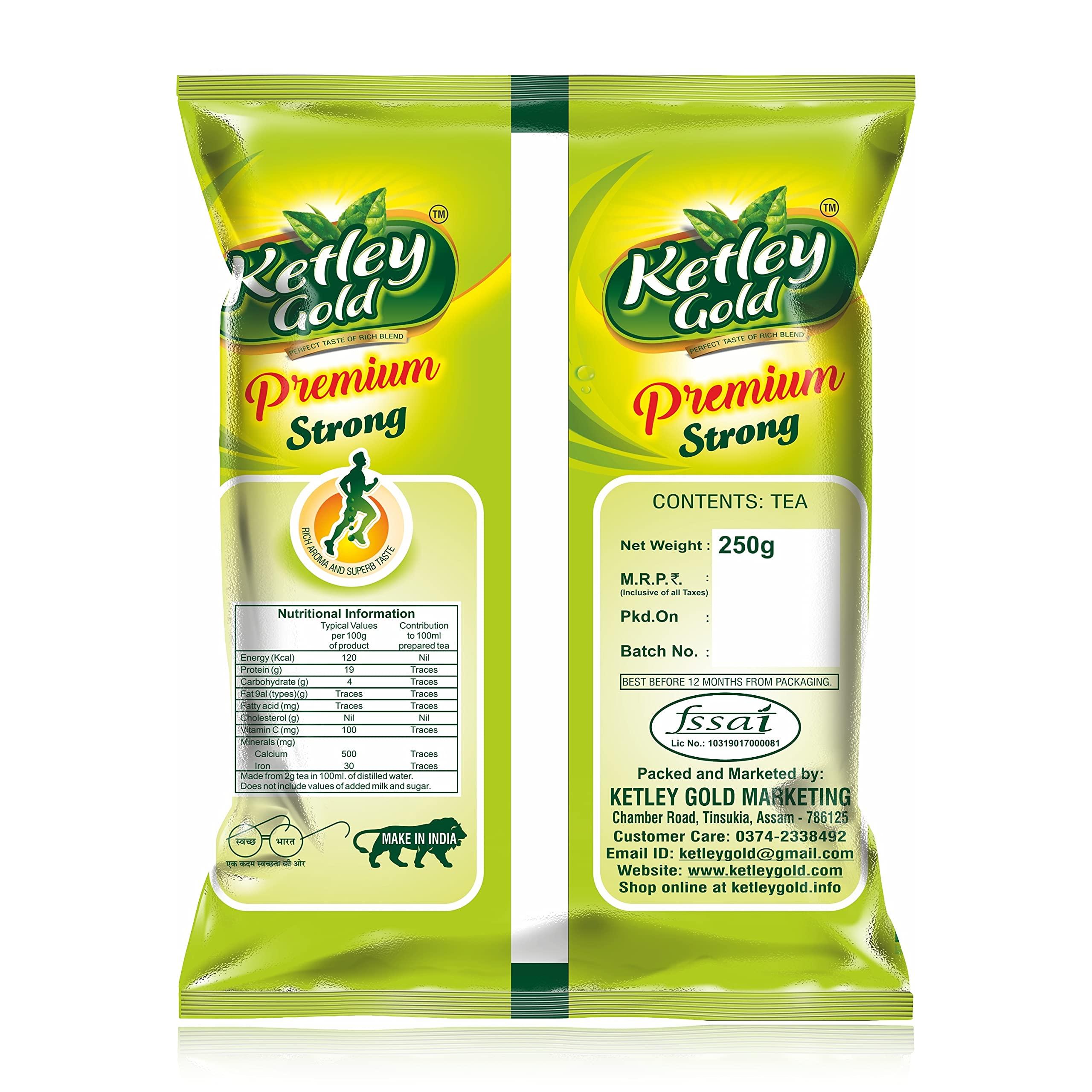 Ketley Gold Ketley Gold Premium Strong Assam Tea 5kg | Assam Tea Granules | 250g x 20