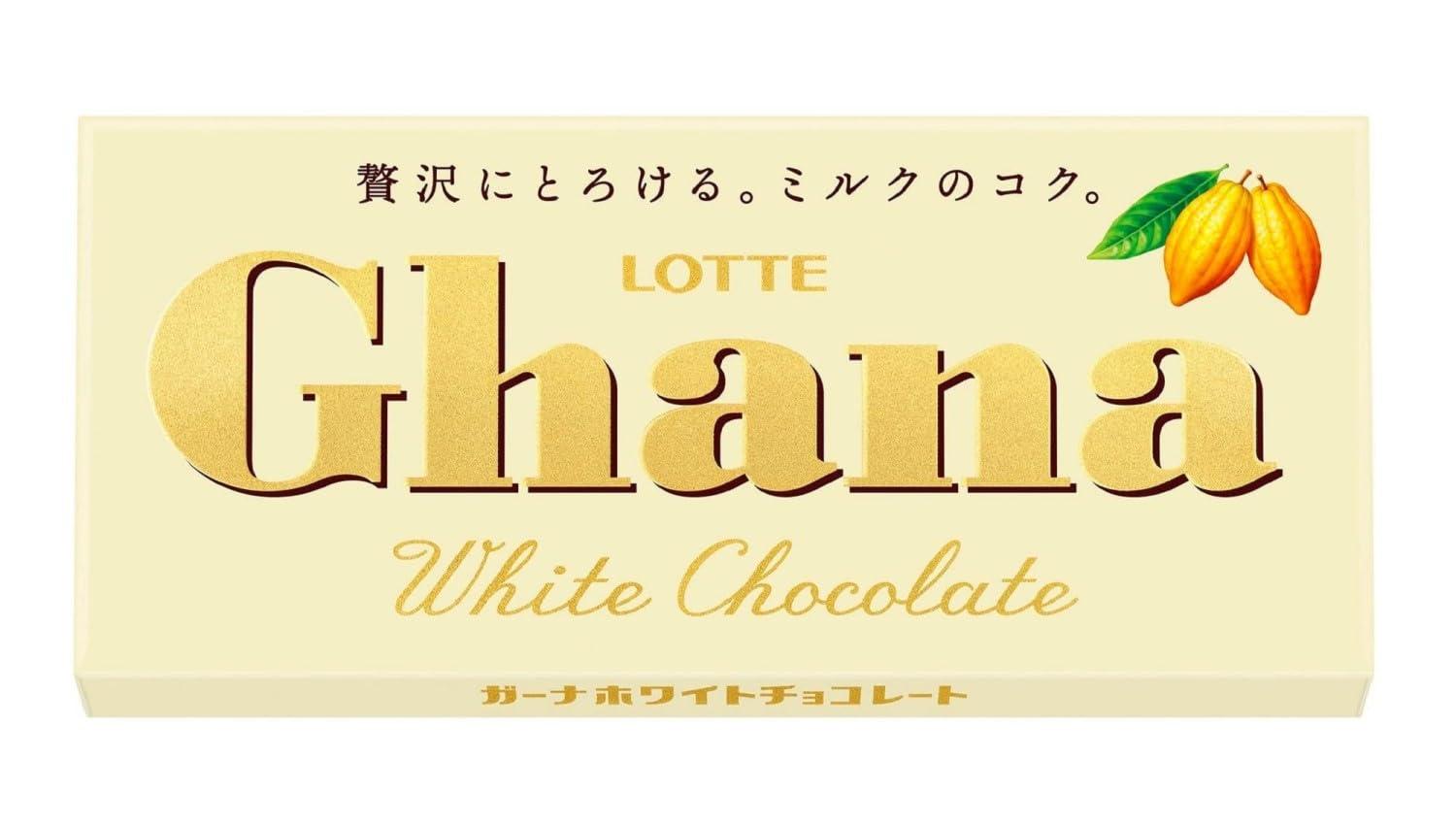 Lotte Lotte Ghana White Chocolate 1.6 oz (45 g) | Pack of 3 | Made in Japan | Japanese Gifts | Japanese Sweets