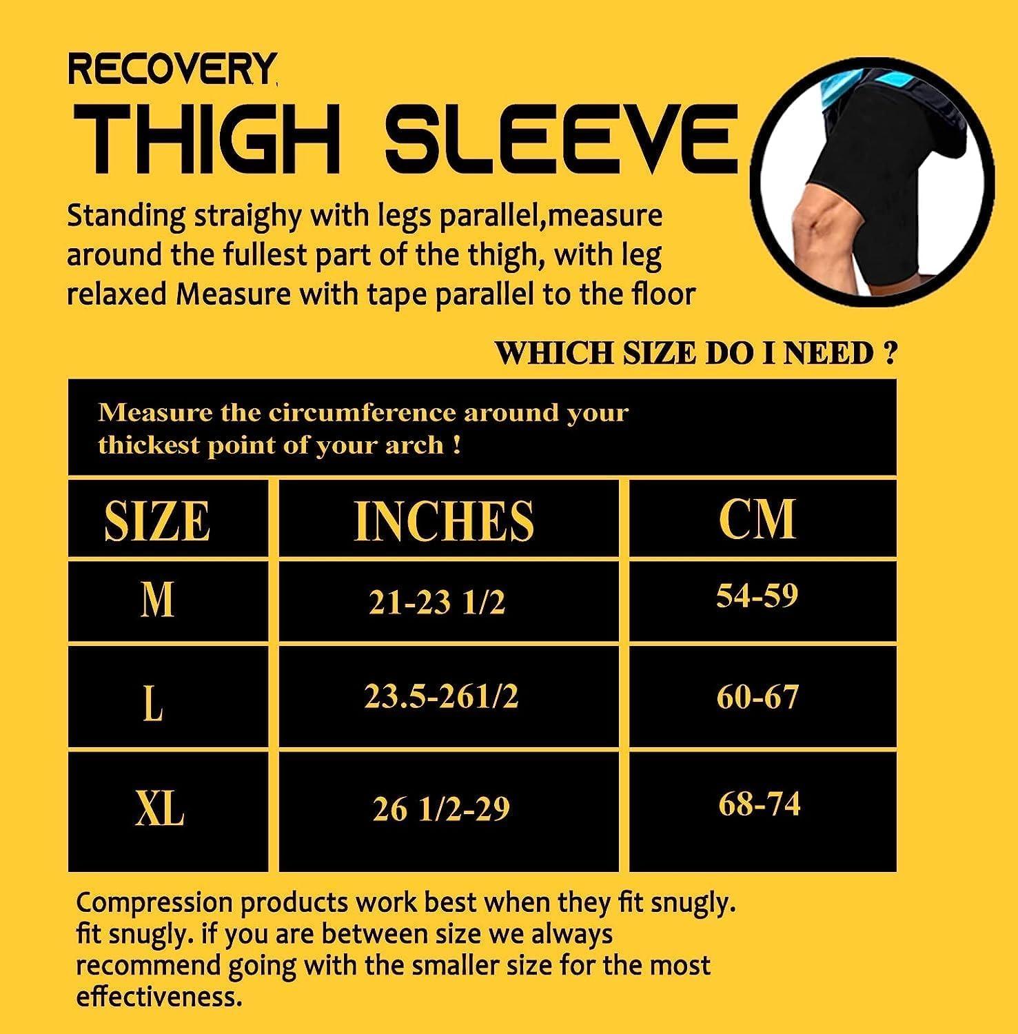 Ion Clad Ion Clad Copper Compression Adjustable Thigh Sleeve - Hamstring Quad Wrap.Support for Pulled Groin Muscle, Sprains, Tendinitis, IT band. Workouts, Pain Relief & Recovery Brace - Unisex(Pair) (L)