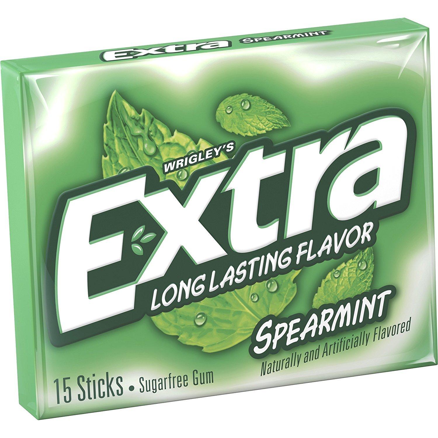 Wrigley's Wrigley's Extra Spearmint Sugar Free Gum, 2 x 60 g