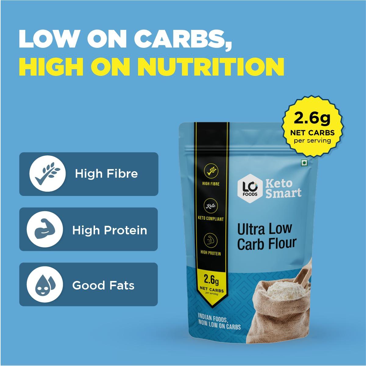 Lo! Low Carb Delights Lo! Low Carb Delights - Ultra Low Carb Keto Atta (5 Kg) | Dietitian Recommended Keto Flour | Lab Tested Keto Food Products for Keto Diet