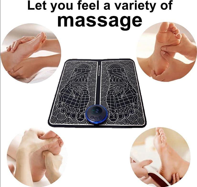 KBDev KBDev EMS Foot Massager for Pain Relief And Blood Circulation, Electric Deep Kneading Circulation Foot Booster for Feet and Legs Folding Portable