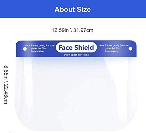 AEC AEC Reusable Safety Face Shield Clear Face Protective Anti Fog Visor for Eye Head Protection, Soft Head Facial Cover/Mask - Made In India (24Pieces)