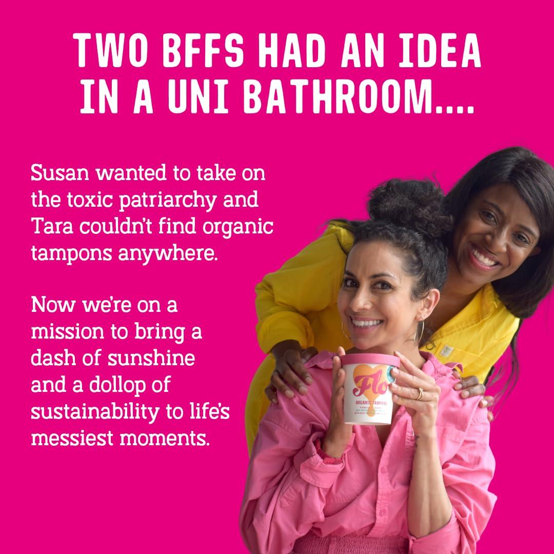 FLO FLO - Organic Applicator Tampons with Width-Wise Expansion, Natural Comfort Cotton, Plant-Based, Biodegradable & Plastic Free, Superior Leak-Busting Protection, Regular & Super Combo Pack, 14 Count