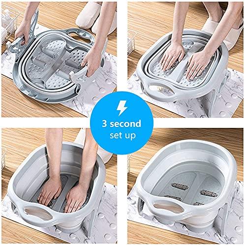 MAHVIW MAHVIW Foot Soaking Bath Basin | Pedicure Foot Spa Massager | Plastic Foot Tub for Soaking Feet | Cold & Hot Water Foot Massaging Bucket for Women & Men (Multicolour)