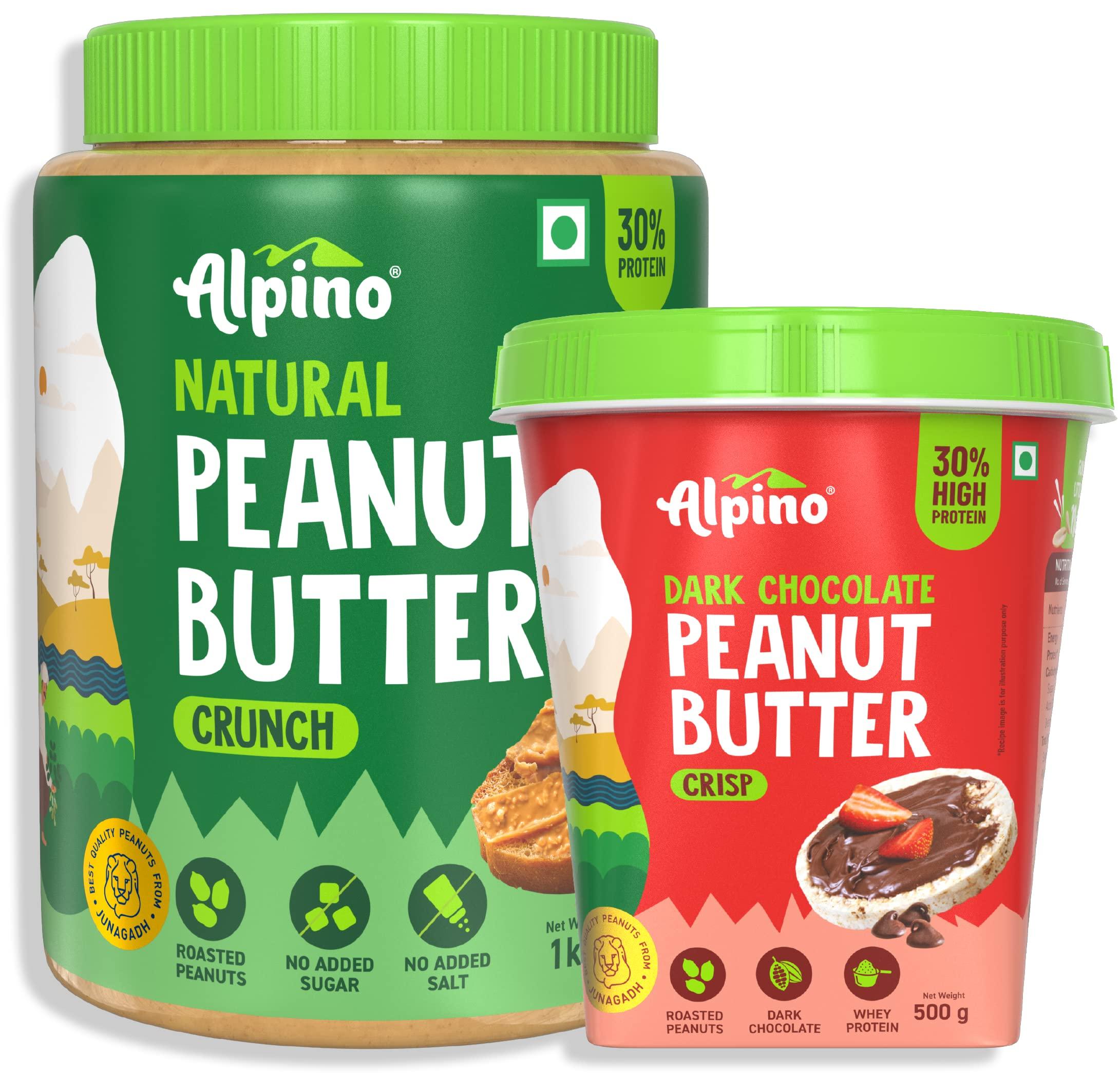 Alpino ALPINO High Protein Natural and Dark Chocolate Peanut Butter Combo