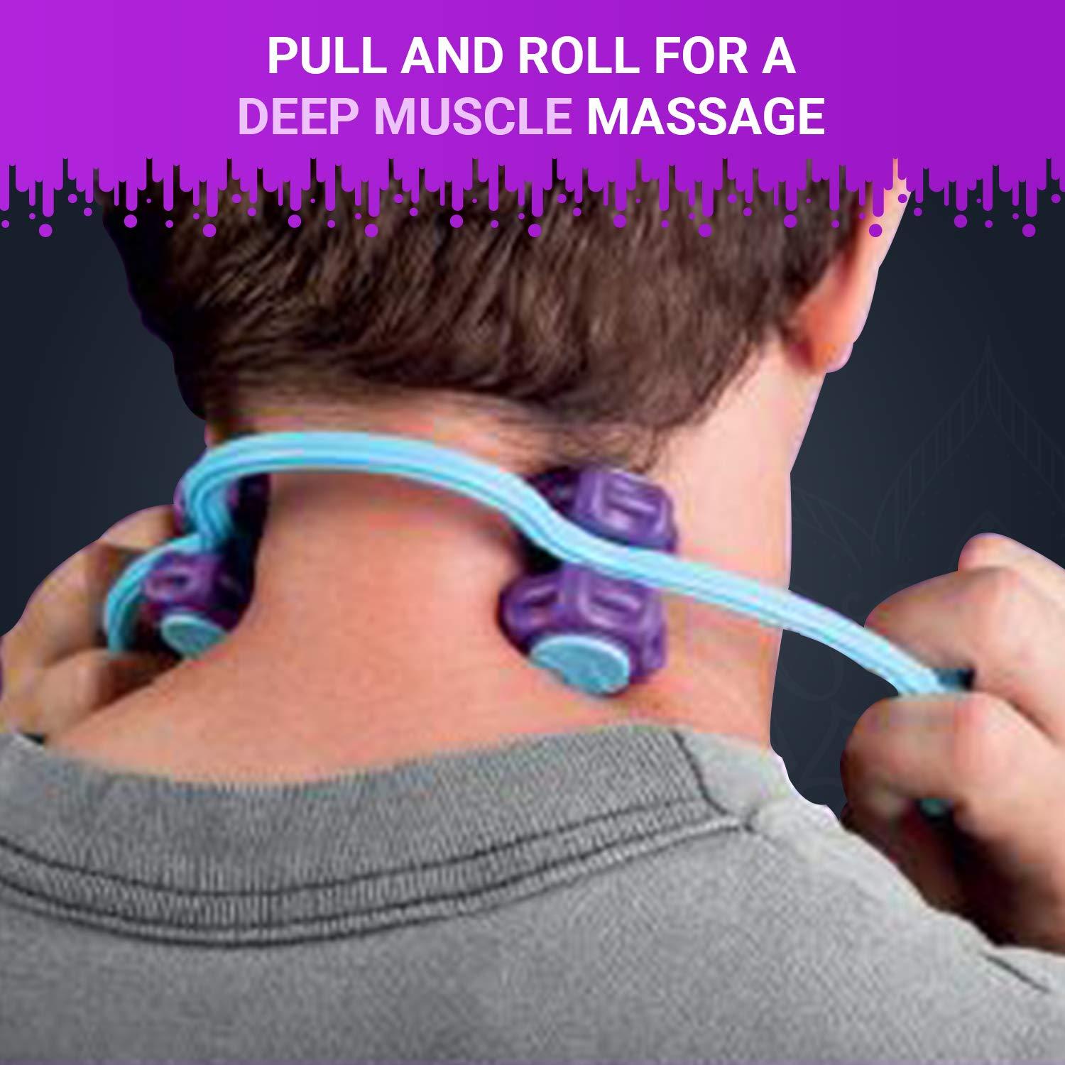 M PAIN MANAGEMENT TECHNOLOGIES Self Massage Tools for Neck and Shoulders by Dr. Necky - Trigger Point Massager for Tension Relief - Therapeutic Myofascial Release