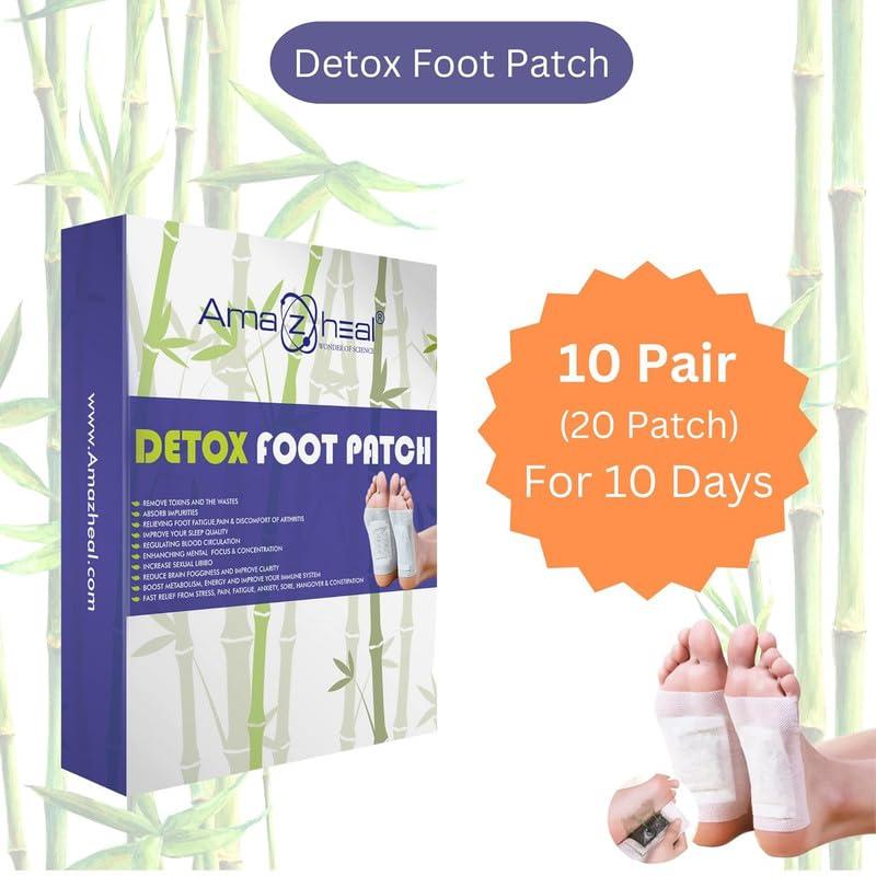AMAZHEAL AMAZHEAL Premium Detox Foot Pad, Cleansing Toxin Remover Foot Patches, Organic Patch, For Men & Women (1 BOX = 30 Patches For 15 Days)